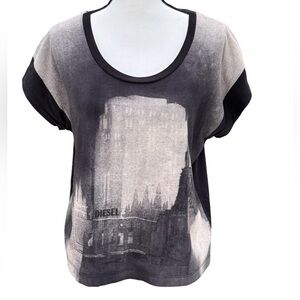 DIESEL Abstract Cityscape Tshirt M